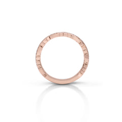 18K/ 14K Gold 6.4 mm LH Vintage Scalloped Scroll Wide Band with Diamond Row 18K/ 14K Gold 6.4 mm LH Vintage Scalloped Scroll Wide Band with Diamond Row