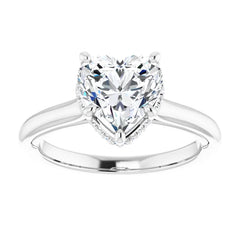 Solitaire Hidden Halo Engagement Ring Solitaire Hidden Halo Engagement Ring