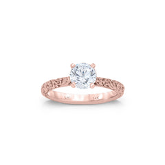 18K/ 14K Gold 2.5 mm LH Cathedral Repousse Solitaire Engagement Ring 18K/ 14K Gold 2.5 mm LH Cathedral Repousse Solitaire Engagement Ring
