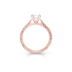 18K/ 14K Gold 2.5 mm LH Cathedral Repousse Solitaire Engagement Ring 18K/ 14K Gold 2.5 mm LH Cathedral Repousse Solitaire Engagement Ring