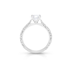 18K/ 14K Gold 2.5 mm LH Cathedral Repousse Solitaire Engagement Ring 18K/ 14K Gold 2.5 mm LH Cathedral Repousse Solitaire Engagement Ring