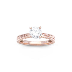 18K/ 14K Gold 2.5 mm LH Classic Scroll Cathedral Solitaire Engagement Ring 18K/ 14K Gold 2.5 mm LH Classic Scroll Cathedral Solitaire Engagement Ring