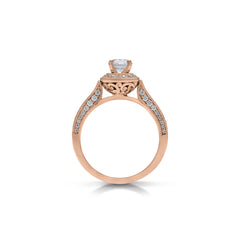 18K/ 14K Gold 2.1 mm LH Classic Scroll Round Halo Basket with Diamond Sides Engagement Ring 18K/ 14K Gold 2.1 mm LH Classic Scroll Round Halo Basket with Diamond Sides Engagement Ring