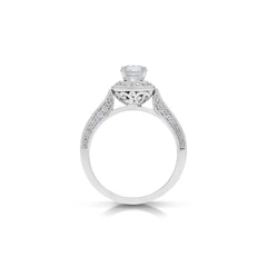 18K/ 14K Gold 2.1 mm LH Classic Scroll Round Halo Basket with Diamond Sides Engagement Ring 18K/ 14K Gold 2.1 mm LH Classic Scroll Round Halo Basket with Diamond Sides Engagement Ring