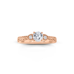 18K/ 14K Gold 3 mm LH Classic Scroll Bostonian with Diamond Bridge Engagement Ring 18K/ 14K Gold 3 mm LH Classic Scroll Bostonian with Diamond Bridge Engagement Ring