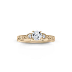 18K/ 14K Gold 3 mm LH Classic Scroll Bostonian with Diamond Bridge Engagement Ring 18K/ 14K Gold 3 mm LH Classic Scroll Bostonian with Diamond Bridge Engagement Ring