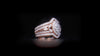 18K/ 14K Gold LH 3 Stacked Full Pave Diamond Scroll Marquise Shape Center Engagement Ring 18K/ 14K Gold LH 3 Stacked Full Pave Diamond Scroll Marquise Shape Center Engagement Ring